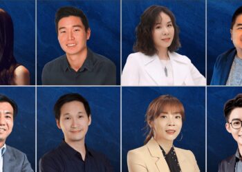 From top to bottom, left to right: Viola Jardon, Head of Innovation Programmes at the Cambridge Institute for Sustainability Leadership (CISL); Tzu-Cheng Lin, Special Assistant to the Chairman of Fu Tsu Construction; Chenwei Huang, General Manager of JAN CHENG LIGHTING CO., LTD.; Ken Hsi, Chief Marketing Officer of HSIN CHONG GROUP; Jeff Tsai, Chairman of GTB Group; Ali Ying-Che Hsieh, President of the Cambridge University Taiwan Alumni Association and Professor at National Tsing Hua University; Bella Wang, CEO of the Taiwan Digital Enterprise Alliance; Harry Hsu, CEO of《The Icons》and Secretary General of the Cambridge University Taiwan Alumni Association. (Photo: The Icons)